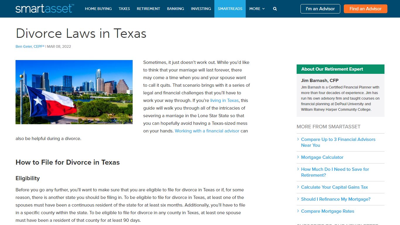 Divorce Laws in Texas: Most Important Things to Know - SmartAsset