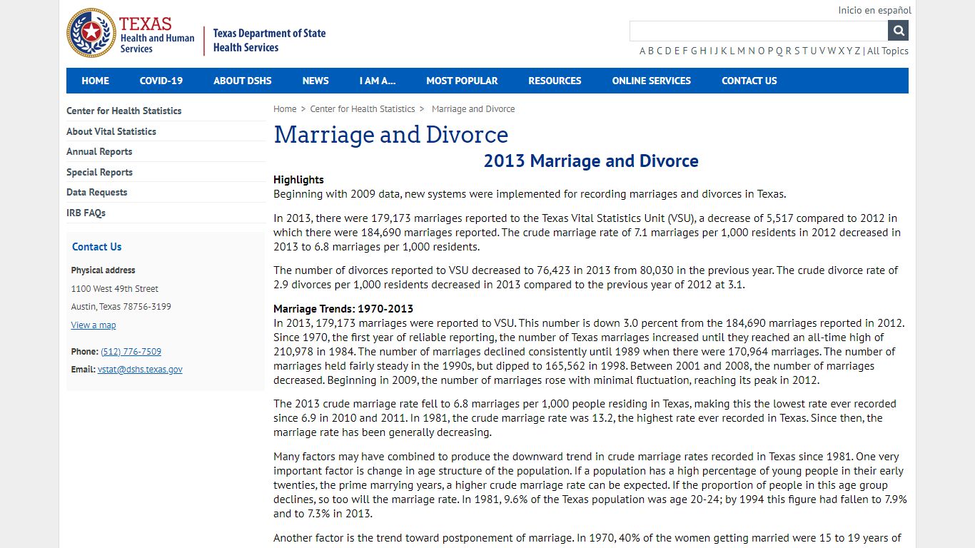 Marriage and Divorce - Texas